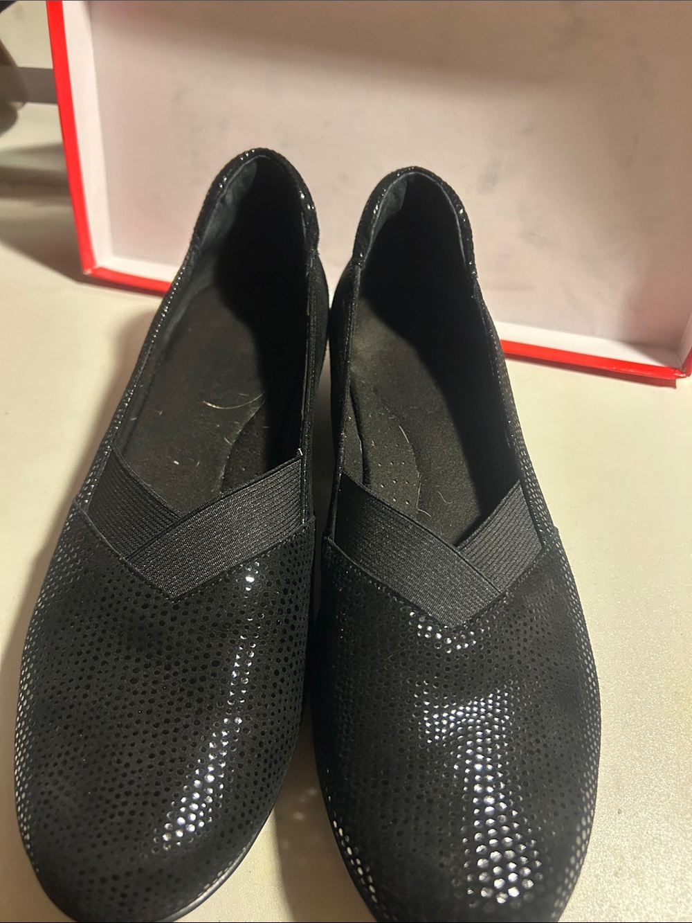 Anna black Eprint stylish slide on’s